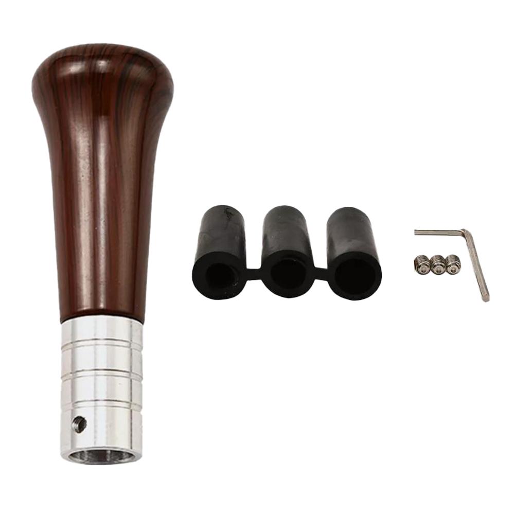 Adapter As Shown 5 Speed Shifter 3 Adapters Included ABS Material Aluminum Alloy Brown Color Easy tallation Wood grain A