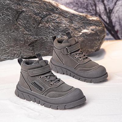 Stivali invernali in cotone per bambini: Scarpe da Ginnastica Calde in Velluto, Ispessite, Antiscivolo, Resistenti all'Usura, per Ragazzi Taglia Media e Grande