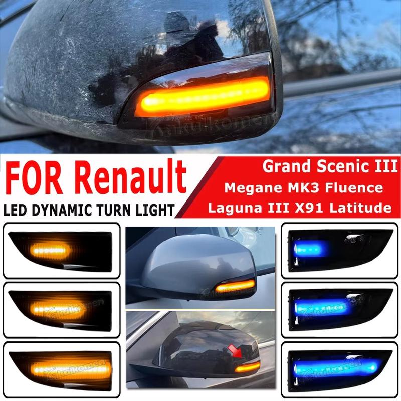 Dynamic Blinker For Renault Laguna 3 III Twingo II Latitude Safrane Fluence LED Turn Signal Arrow 2008 2009 2011 2014 2015 2016