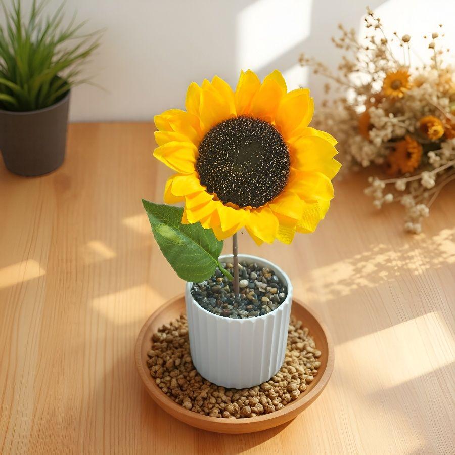 Artificial Sunflower Desktop and Living Room Decoration Ornament