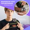 MAGICYOYO K2 Black Responsive Yoyo for Kids Beginners with Extra Unresponsive Yoyo Pro Plastic Trick Yoyo for Yoyo Bag Bearing, Adults+12