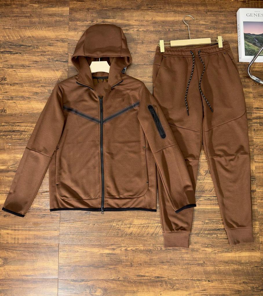 Tuta sportiva casual da uomo 2024 con cappuccio e zip laterale