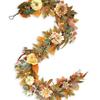 Harvest Wreath With Pumpkins Berries Vine Circle Halloween Thanksgiving Door Decor