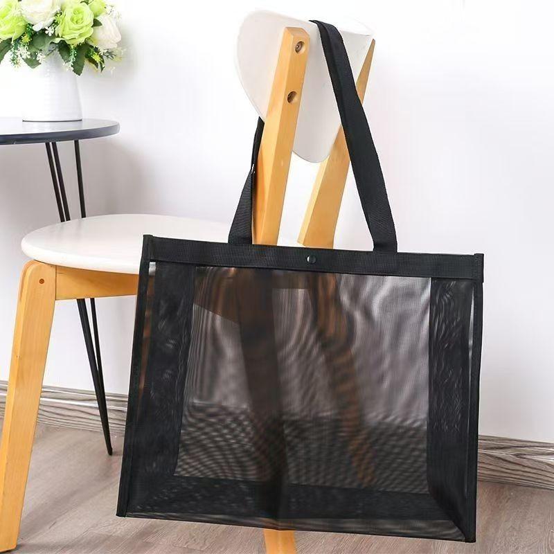 

Large Capacity Mesh Beach Bag Portable Shopping Tote Bag for Travel and Fitness KTB S