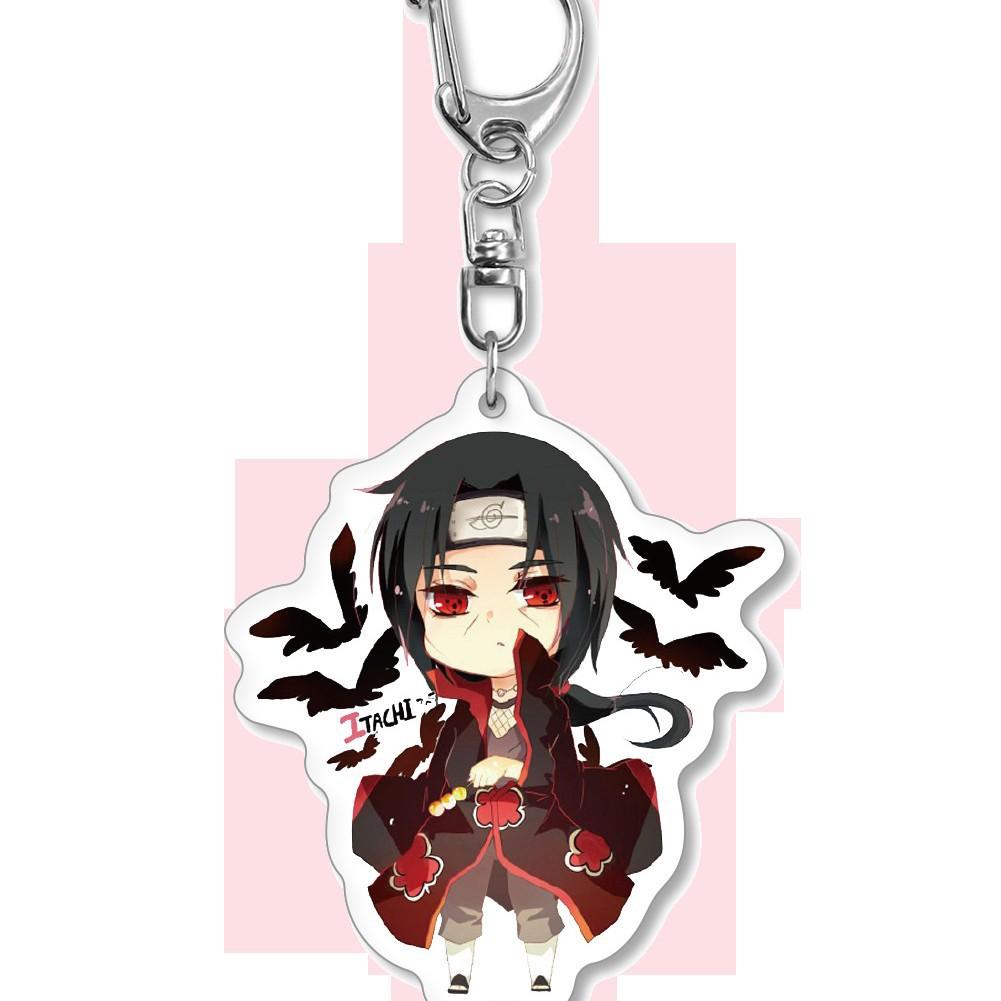 Naruto Anime Keychain Naruto Uzumaki Acrylic Keychain Cute Q Version Keyring Pendant Cosplay Gift For Fans One Piece Shipping