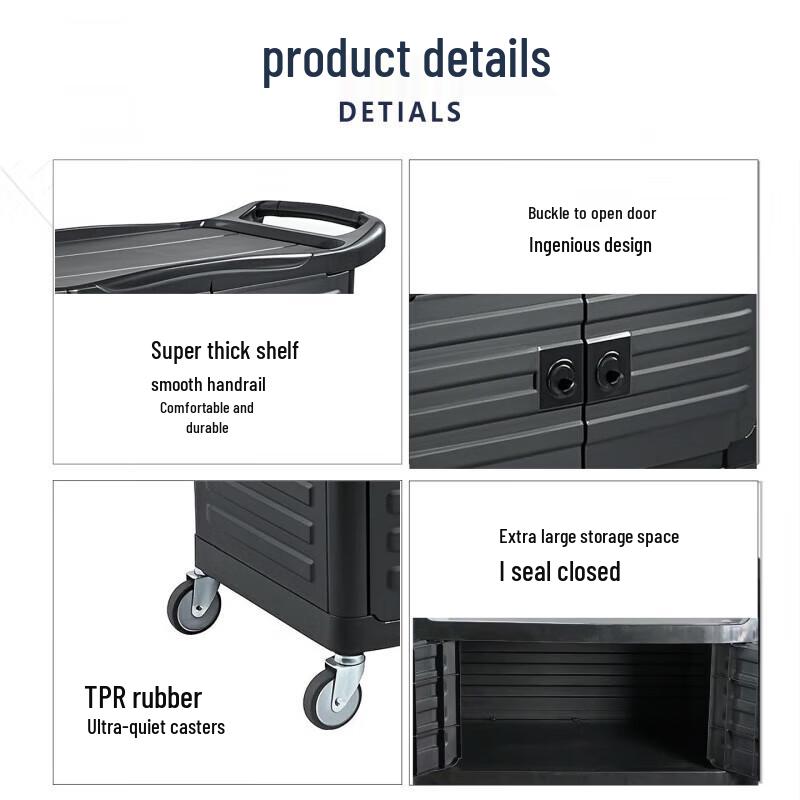 Commercial 3-Tier Insulated Food Service Cart
