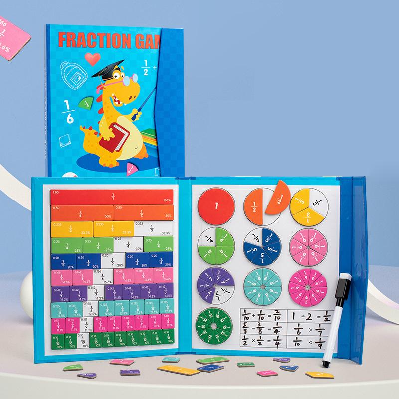 Magnetic Fraction Demonstration Book, Magnetic Fraction Tiles, Fractions Manipulatives, Score Disk Demonstrator