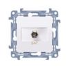 Simon 10 Single Antenna Socket Type F White - S+843090