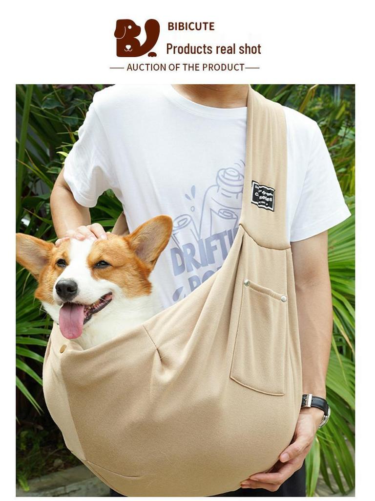 Foldable Portable Solid Color Pet Shoulder Bag for Small Dogs