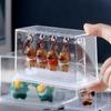 New Stackable Clear Storage Box Dustproof Plastic Acrylic Display Box Mini Size With Hook Dustproof Showcase Desktop Organizer