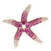 Sea Animal Brooch Vintage Rhinestone Starfish Brooch, Ocean Metal Lapel Pin, Golden Plated Pin Jewelry for Suit Dress Coat Scarf Style Pins