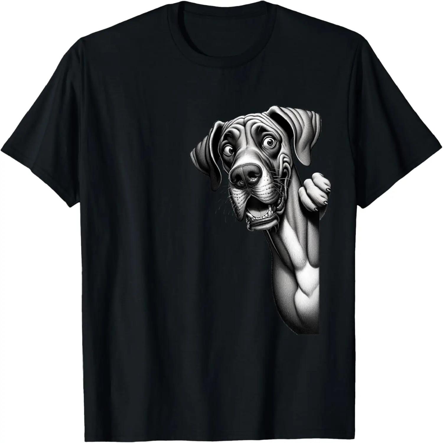 Забавный Гигантский Очаровательный Большой Добрый Любитель Собак Немецкий Дог Футболка S