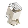 Knife Block with Drain Tray, Rustproof Non Slip Swivel Storage Organizer with Scissors Slot, Kitchen Knife Holder