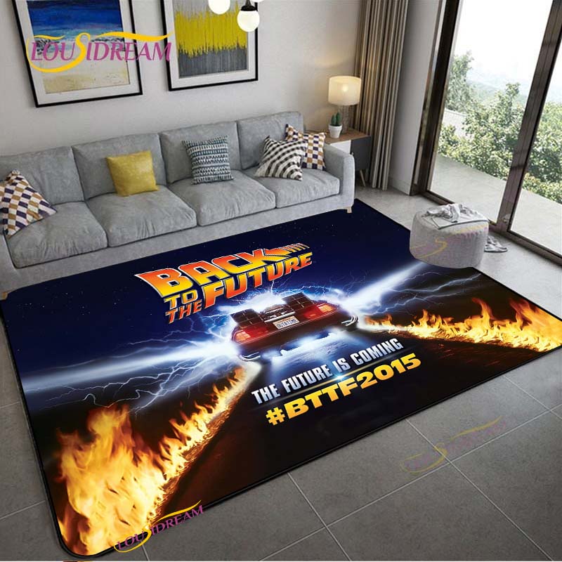 Back To The Future Carpet for Living Room Bedroom Rug Kitchen Kid Unslip Floor Mats Birthday Gift Photography Props Alfombra Rug