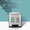 CHUANGLAI Stainless Steel Dual-Compartment Pedal Bin