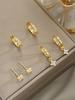 6/3 Pcs Trendy Stainless Steel Flower Earring Set For Women Vintage Crystal Zircon Drop Earrings Hypoallerg Piercing Jewelry New