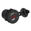 12V-24V Dual USB 2 Port Car Boat Charger Socket Voltage Digital Panel Volt Meter