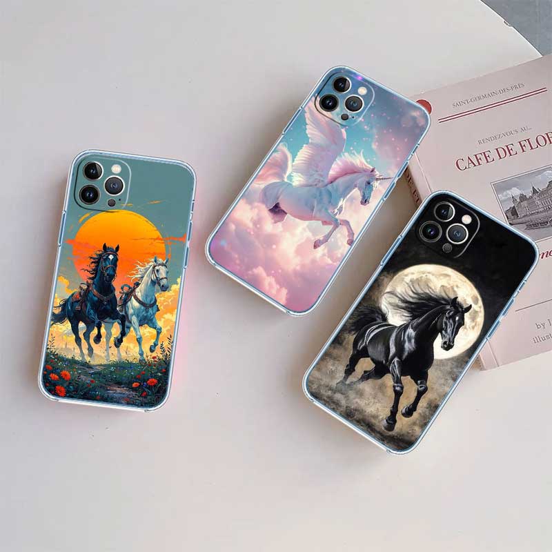NH22 Fine Horse Transparent Phone Case for Motorola Moto G40 G04 G05 One Ace Action  Fusion + Plus Hyper Macro Vision Zoom