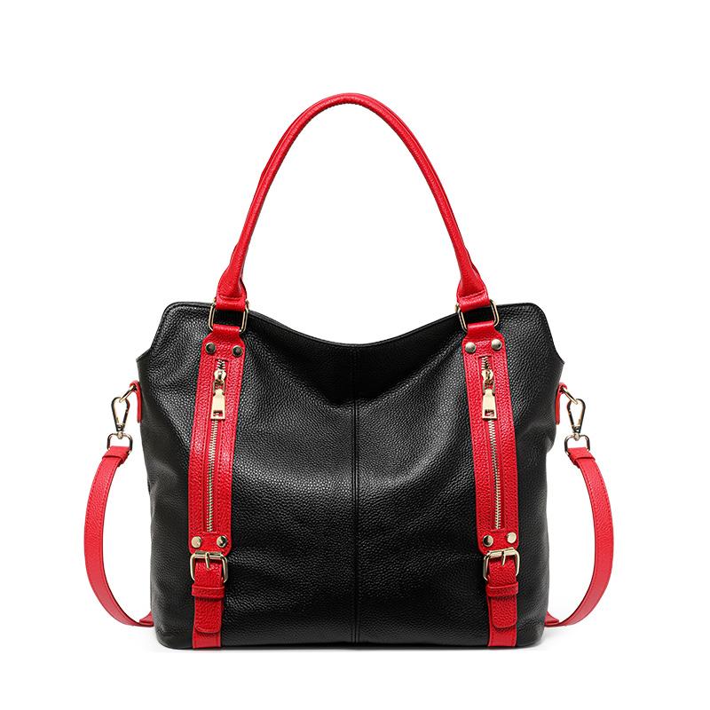 Ladies large tote bag fashion handbag leisure soft shoulder bag women s bag 50cm)) чёрный