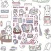 INS Kawaii Rabbit Cartoon Stickers Korean Style Creative Decals for Diary Notebook Scrapbook Decoration