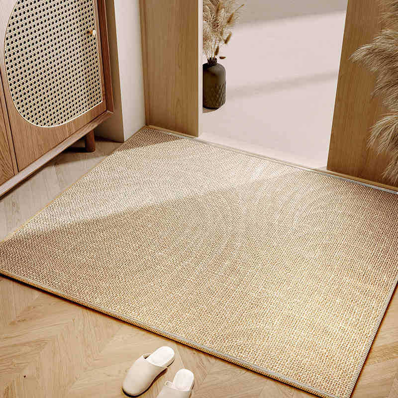 Linen Entry Mat Light Luxury Woven Carpet Wabi-Sabi Entry Mat Japanese Door Non-slip Entry Mat