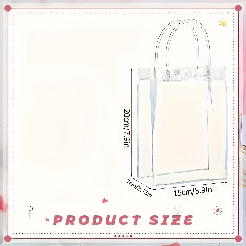 Transparent Plastic Gift Bags with Handles,Reusable Clear PVC Tote Bags for Mother'S Day,Weddings,Parties,Birthday Gift,Shopping