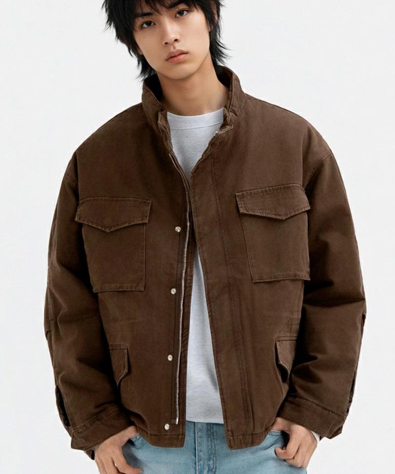 Underoff Vintage Washed Padded M65 Field Jacket Black