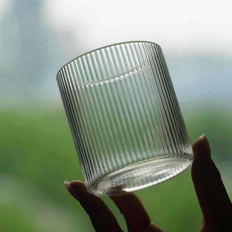 4PCS Ripple Whisky Glasses, Water Glass, Juice Glass, Water Cup Set of 4