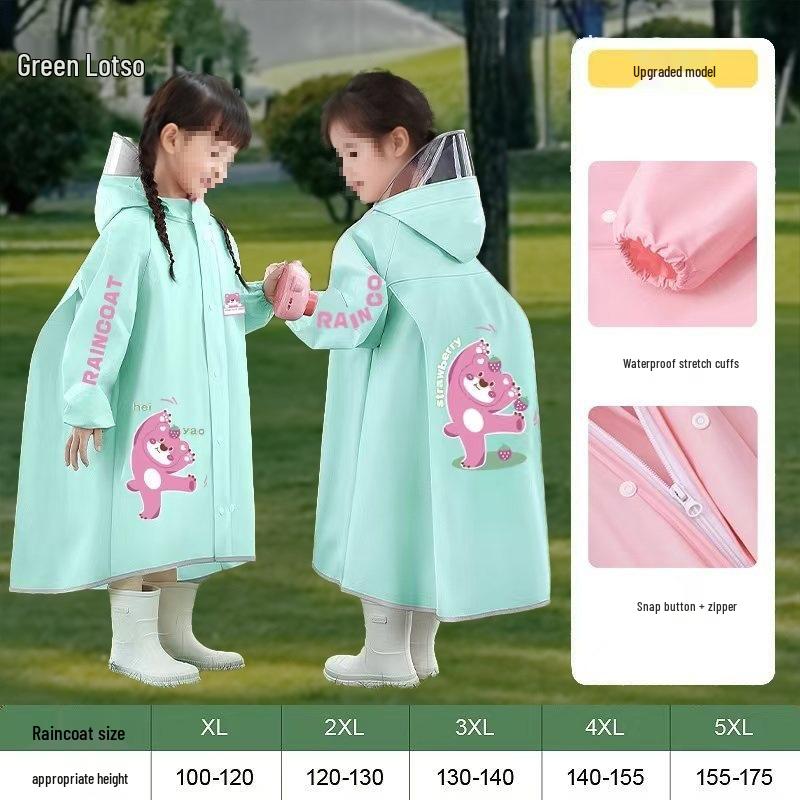 Children's Raincoat for Kindergarten & Primary School Students - Space 2025 Design with Backpack Compatibility