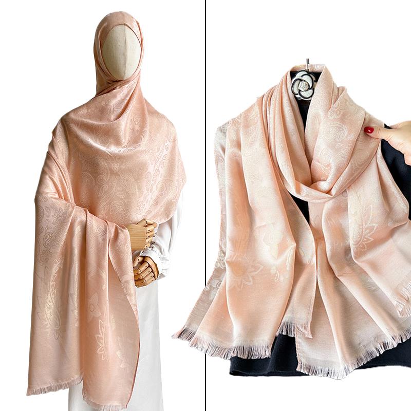 Women Paisley Bohemia Jacquard Pashmina Hijab Scarf Luxury Brand Long Muslim Cashmere Shawl Female Foulard Soft Turban Headband