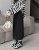 Gonna da Donna a Coste A-line - Autunno/Inverno 2023, Vita Alta, Vestibilità Slim, Stile Coreano