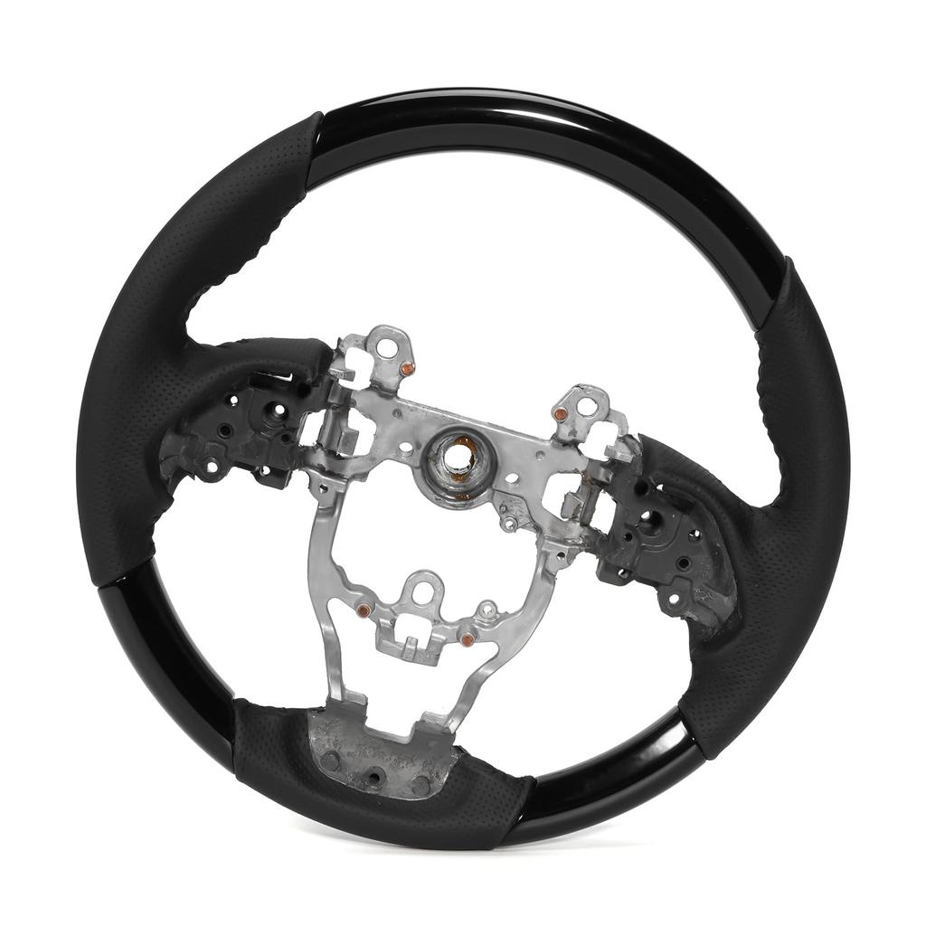 Gun Grip Steering Wheel for 50 Series Piano Black Perforated Prius Exclusive Prius, Leather,