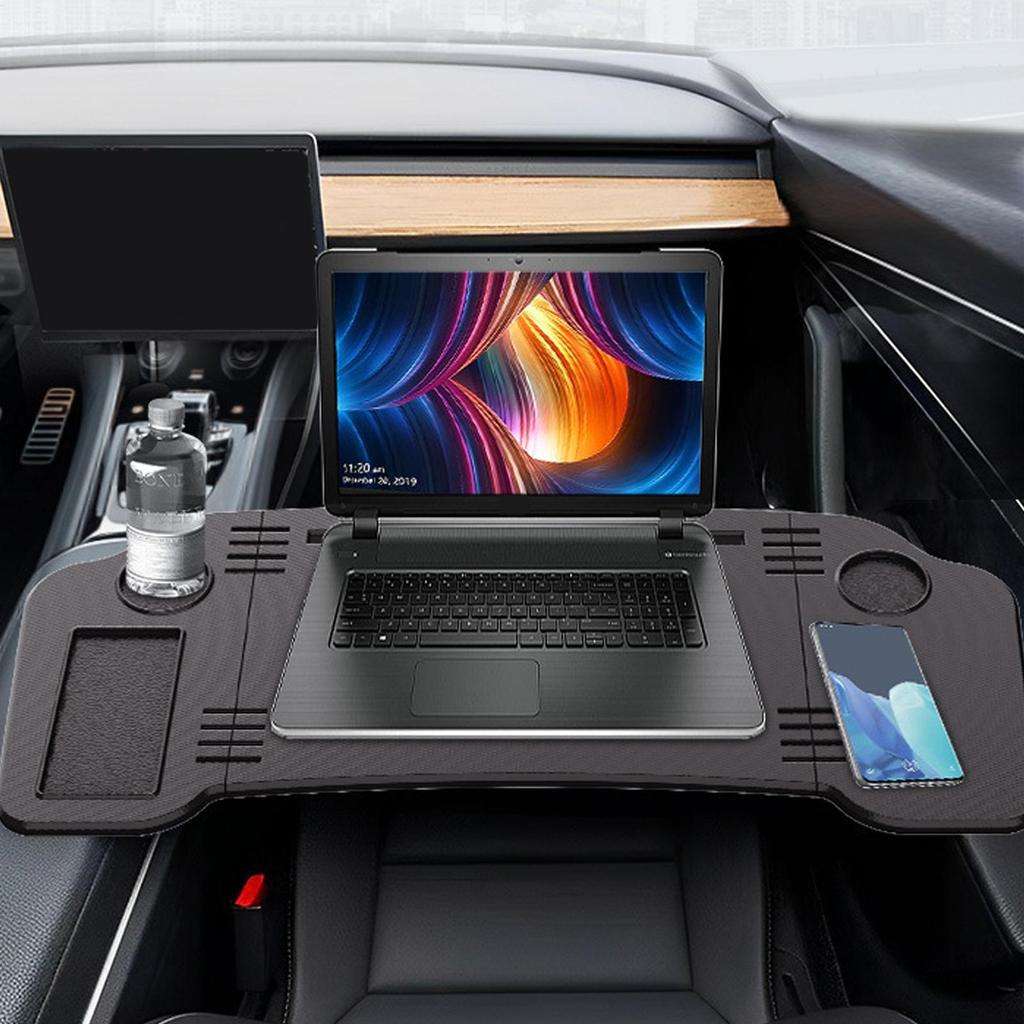 Car Trays For Eating Non-Slip Automotive Laptop Desk Car Steering Wheel Desk Tray For Truck Vehicle Sedan Road Trip Camping