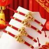 1pcs 2026 Horse Year Red Lucky Braided Rope Bracelet For Chinese Style Horse Beaded Bracelets New Year Blessing Jewelry Gifts