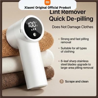 Xiaomi Lint Remover Electric Hair Ball Trimmer Clothes Lint Shaver Machine USB Rechargeable LED Display 3 Gears Adjust Sweater Epilator