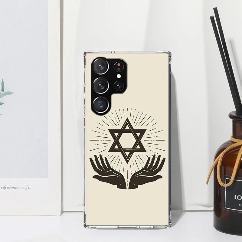 David Jewish Star Symbol Phone Case For Samsung Galaxy S26 S25 Edge S24 FE S23 S22 Ultra S21 Plus S20 + Art Fundas Back Cover Ga