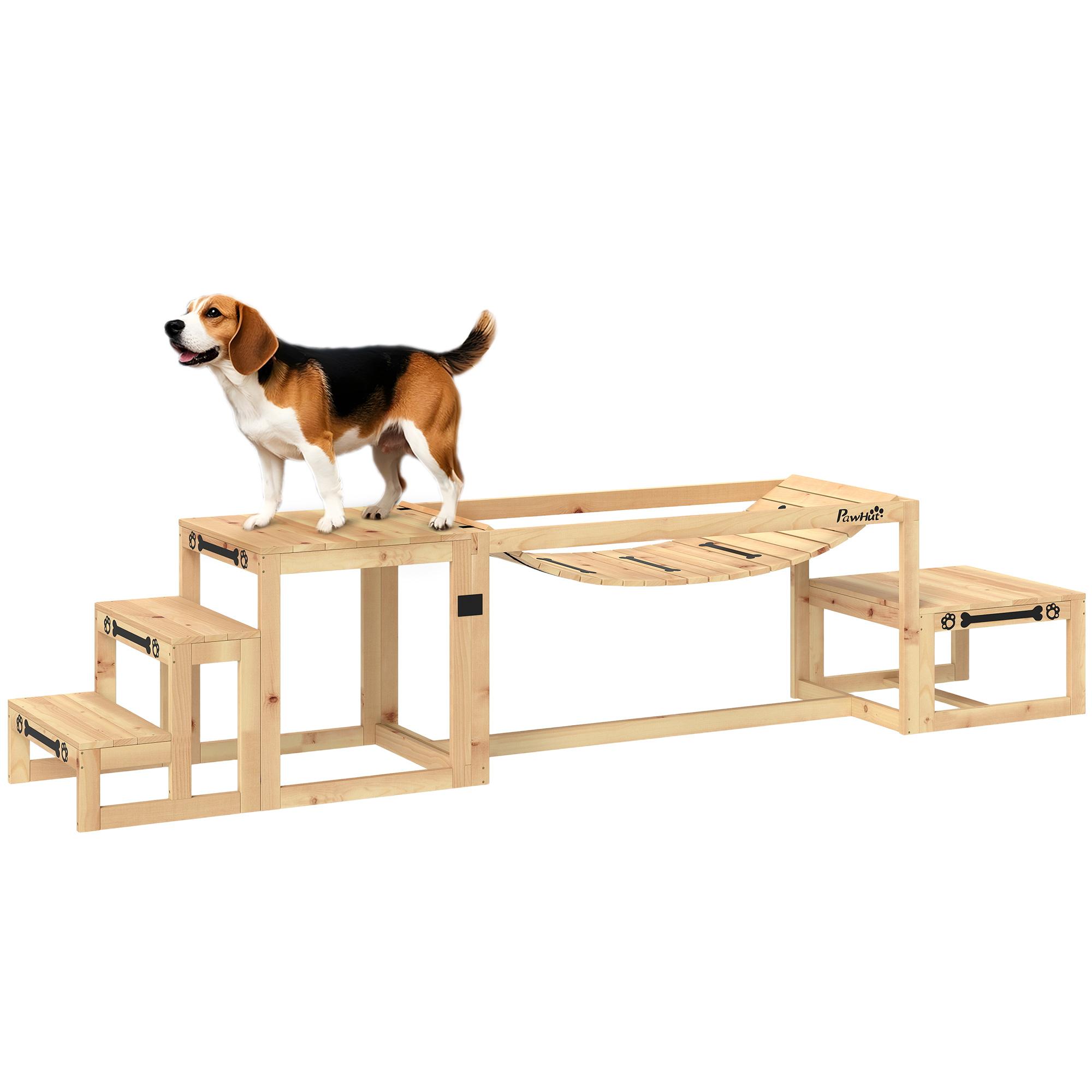 3 Pieces Wooden Dog Agility Training