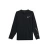 Pro Dri-Fit Logo Patchwork Slim Fit Koszulka z Długim Rękawem Męska Top Czarny DD1980-010
