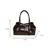 Yogodlns Oil PU Leather Hobo Handbag Slouchy Shoulder Bag Retro Top-Handle Bag Large Work Bags for Women Gilrls Tote Work Shopping Travel