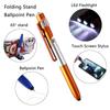 Night Reading Stationery Cellphone Holder Ballpoint Pen with LED Light Stylus Pen Writing Pen