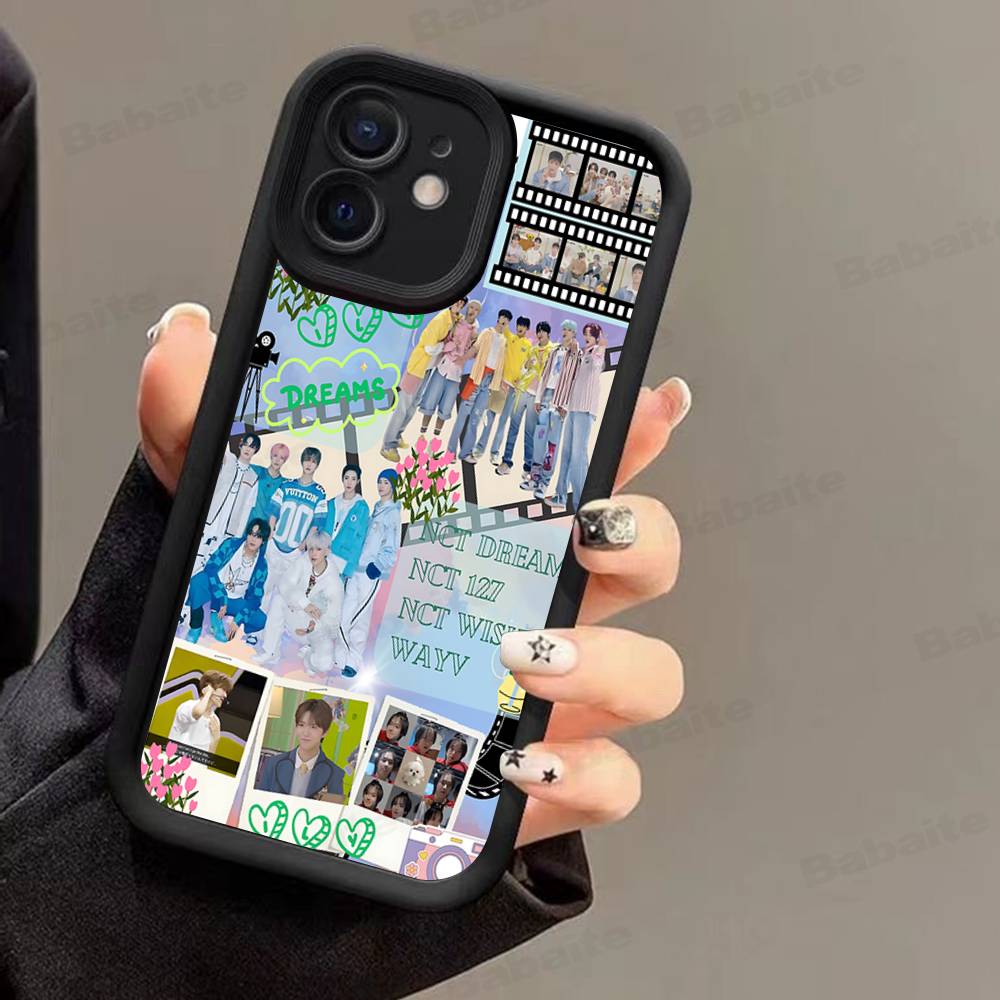 Band N-NCT MUSIC Für IPhone 17 Pro Max 16 15 14 13 12 11 Plus Schwarze Weiche Handyhülle
