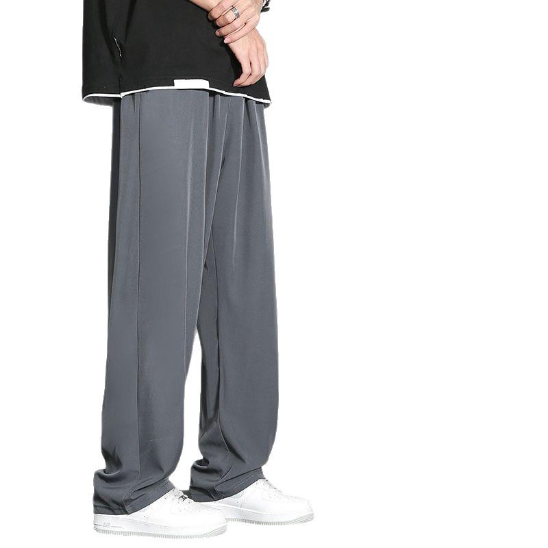 Summer Men's Quick-Drying Ice Silk Loose Sports Casual Long Pants (2026)