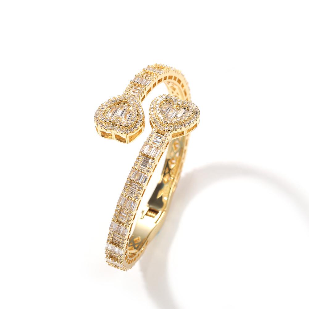 Trendy Geometric Rhinestone Heart Clasp Bracelet - Cute, Lovely, and Fashionable Bracelet Accessories