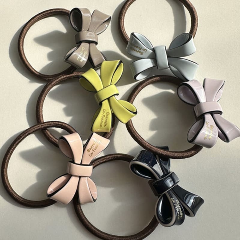 

mosxe Two tone ribbon hair tie (5color) sky blue