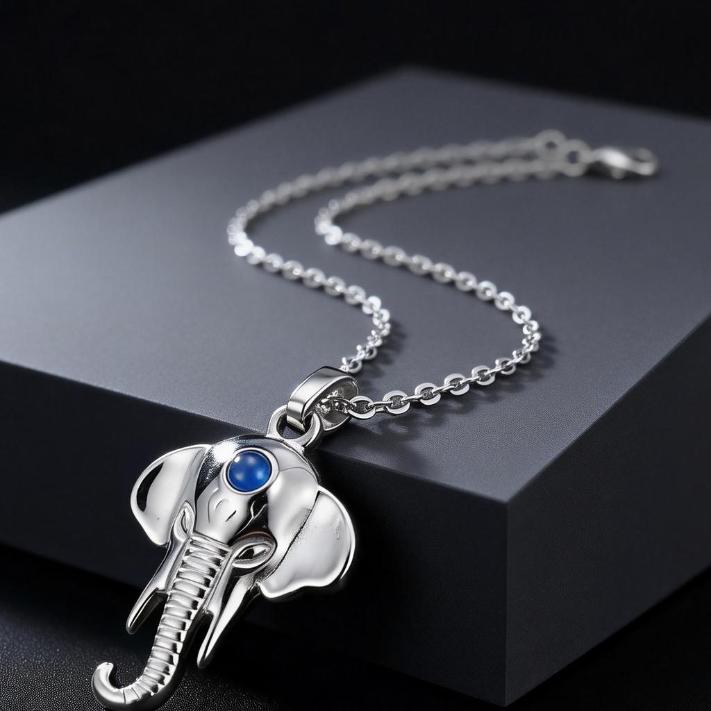 Fashion Unique Design Elephant Pendants Necklace Silver Color Stainless Steel Charm Necklace for Men Punk Chic Jewelry Gifts