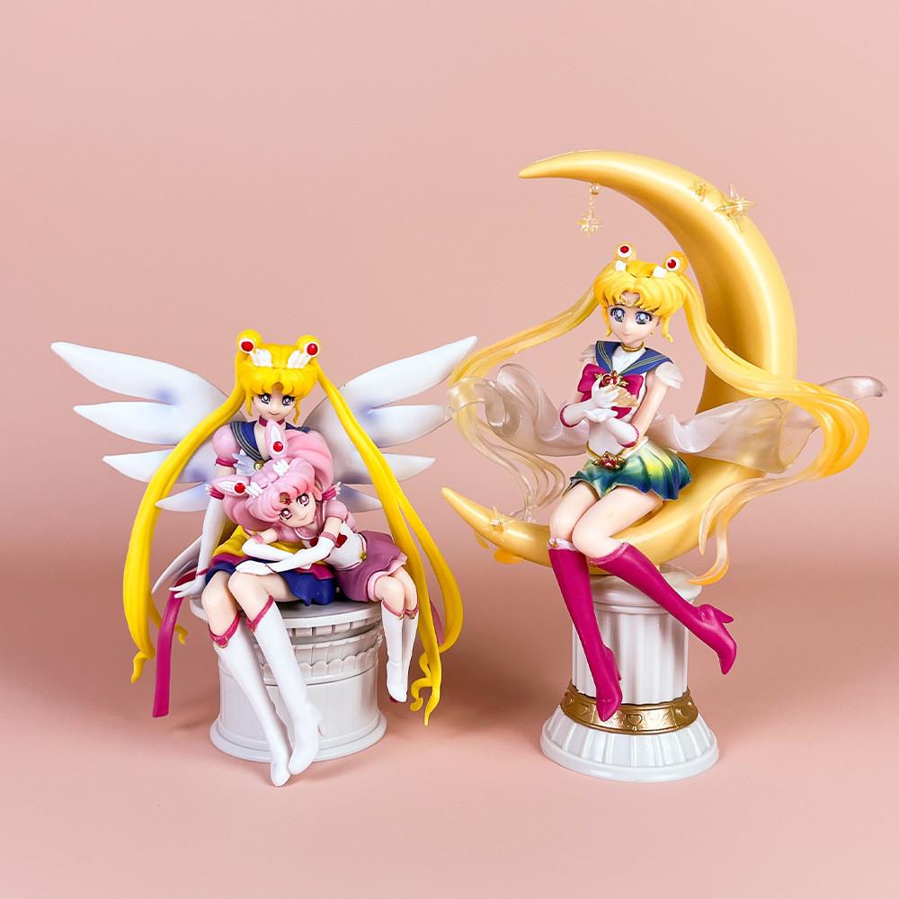 Sailor Moon Tsukino Usagi Pvc Figure With Wings And Moon Goddess Design For Collectors And Fans