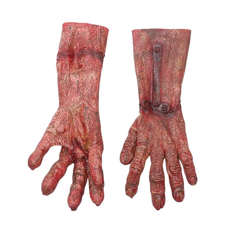 

Латексные окровавленные перчатки вервольфа Ужас Хэллоуин Вечеринка Косплей Аксессуары для костюма кофейный