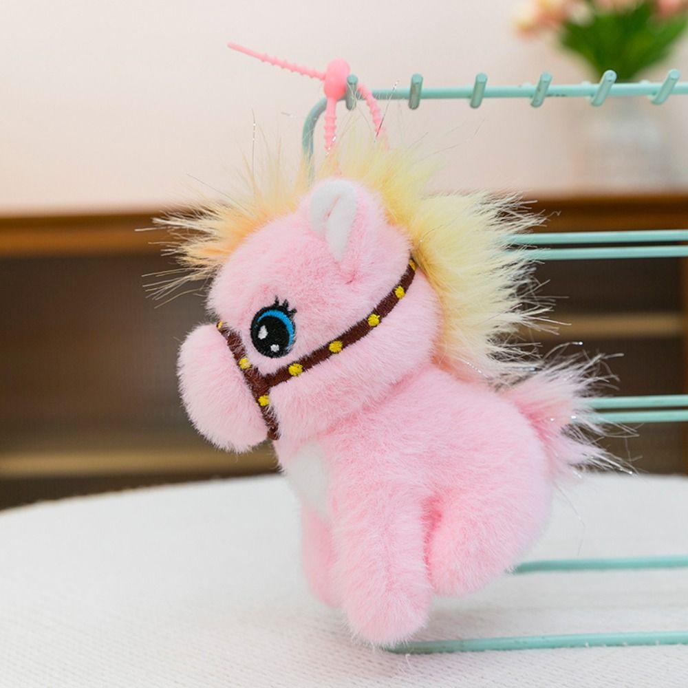 Plüschtier Sitzendes Pferd Plüschpuppe Plüschpferd Anhänger Rucksack Taschenanhänger