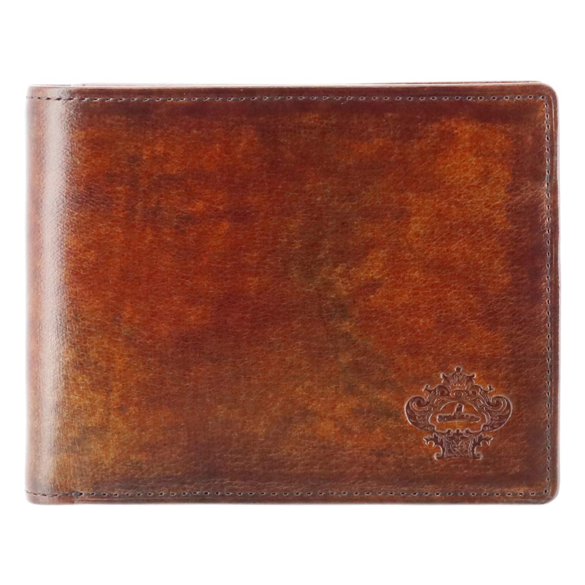 

Bifold Wallet Genuine Leather Patina Patina Made in Japan Mini Wallet Cowhide Leather Brown [Orobianco] Men s ORS-072209