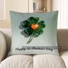 2D Clover & Flowers Cushion Cover For Home Decor Pattern Cushion Cover Suitable For Sofa Bedroom Car Pillow Cover